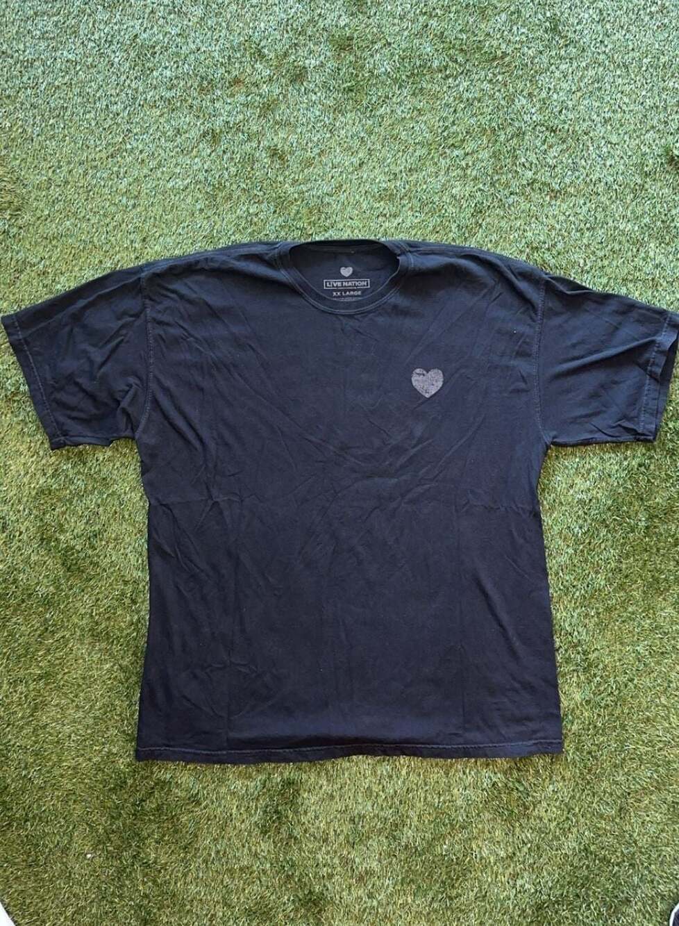 Live Nation Merchandise 'CREW' Graphic Short Sleeve T-Shirt with Distressed Hear